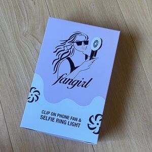 Clip-On Phone Fan & Selfie Ring Light - Black